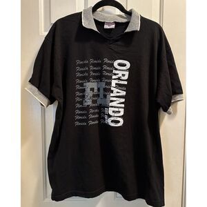 Vintage‎ Casual Wear  Orlando Florida Polo Shirt 90s 100% Cotton XL Made In USA